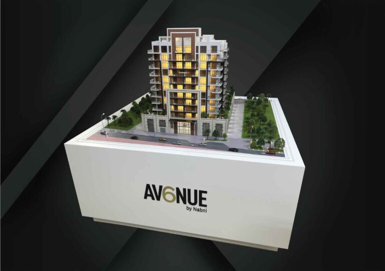 Architectural model of Avenue 6 by Nabni building