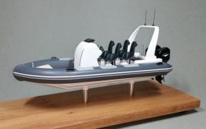 SLA 3D printed speed boat model in Dubai