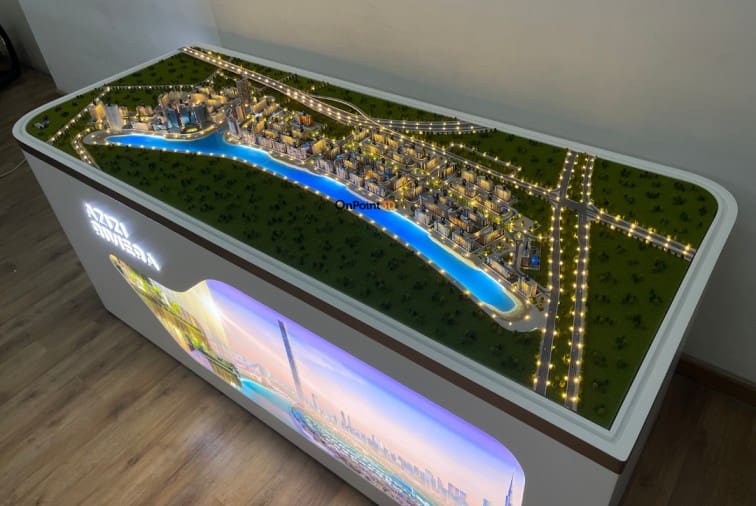 Architectural model of Azizi Riviera Masterplan in Dubai by On Point 3D
