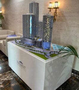 Architectural model of towers in dubai by On Point 3D