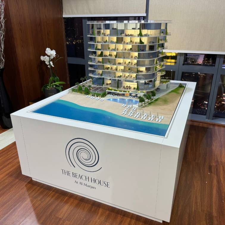 Architectural Model of Residential Building in Dubai by On Point 3D