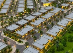 Architectural model of California Village Master Plan by On Point 3D